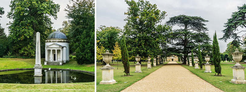 Vackra trädgårdsmiljöer i Chiswick House & Gardens på en trädgårdsresa med Allers Trädgård.